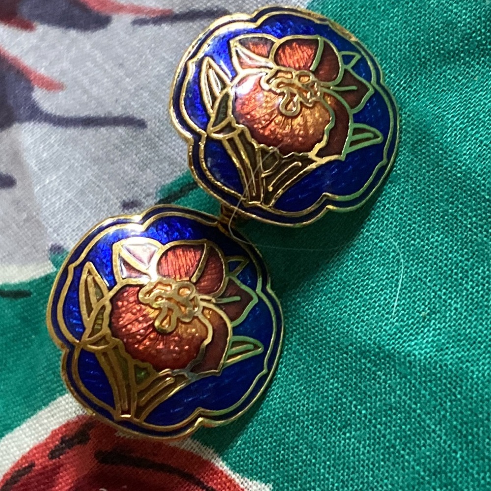 Iris Clip Earrings